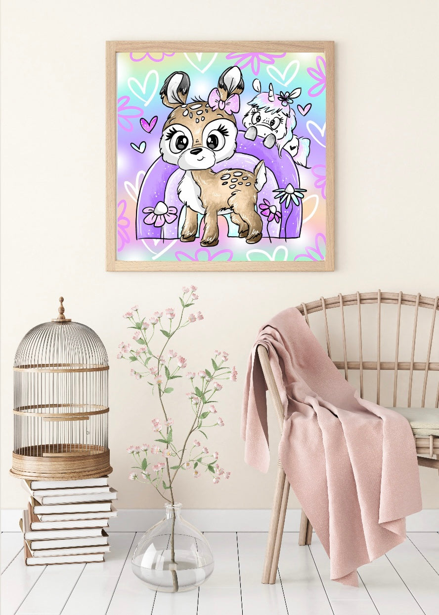 Diamond Painting Bild "Schnubbi-Rehlein" von Schnubbirella 40x40cm (inkl. Fairy Dust) TSS-545