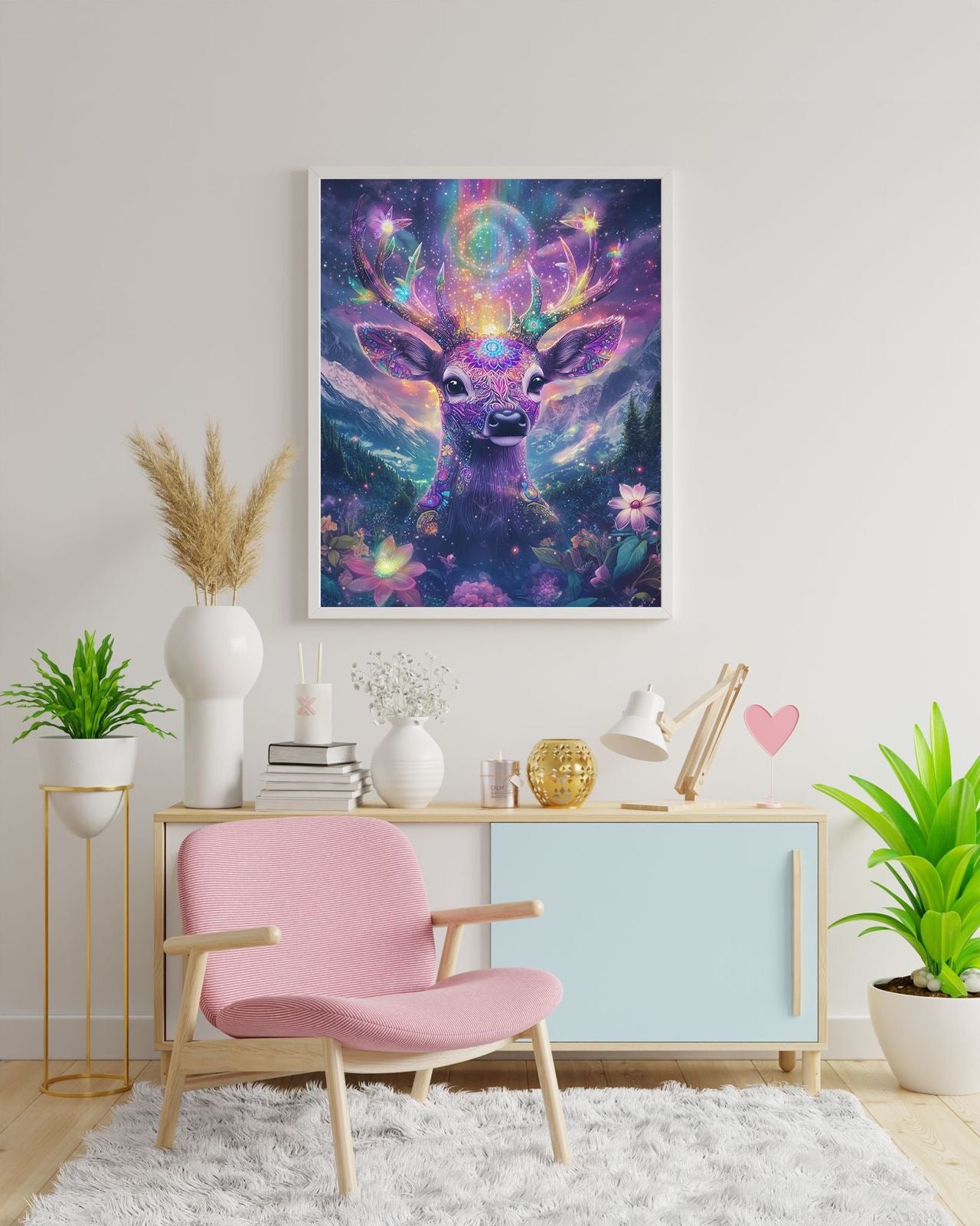 Diamond Painting Bild "Galaxie Deer" von AI-Artist Sandrietta_ai 40x50cm (Feenstaub Special) TSS-655
