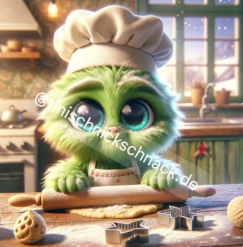 Diamond Painting Bild "Bommel Bäckermeister" von AI-Artist Sandrietta_ai (inkl. Feenstaub) 50x50cm TSS-598