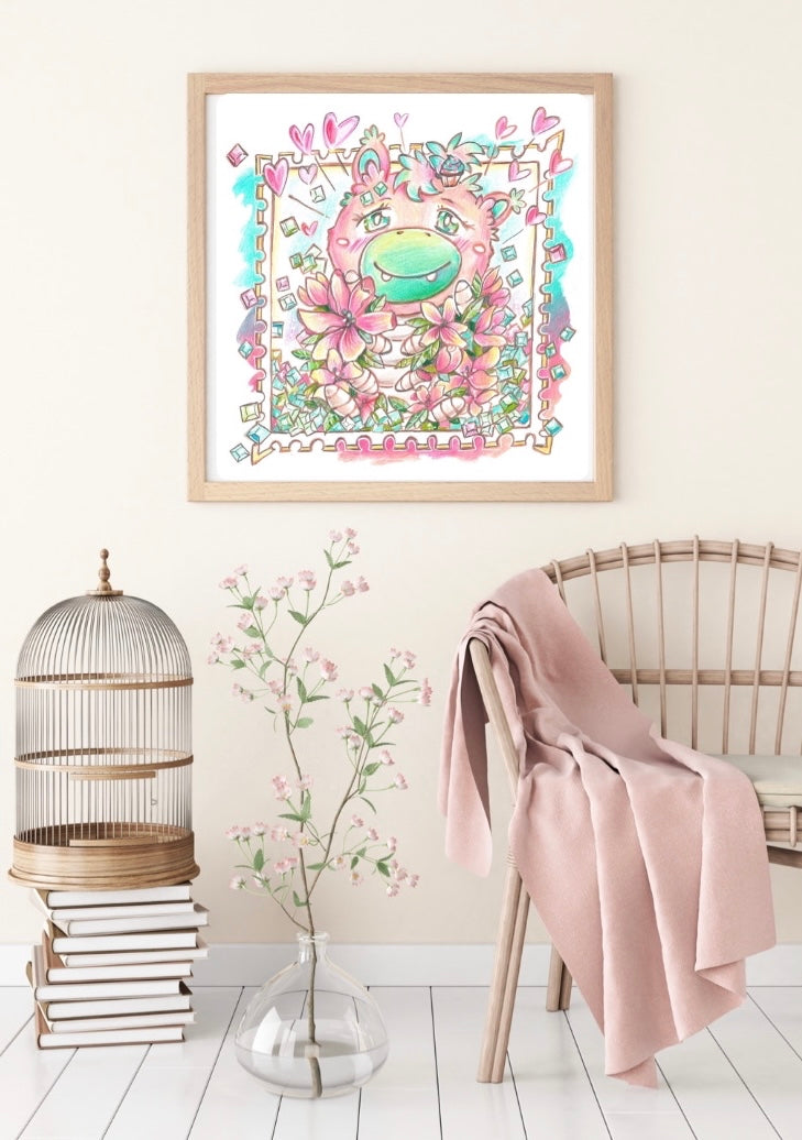 BILD DES TAGES! Diamond Painting Bild "TiNi Assel" Künstlerbild von Nicole Jandl (Assel-World.de)* 50x50cm  (TA) + gratis Coverminder