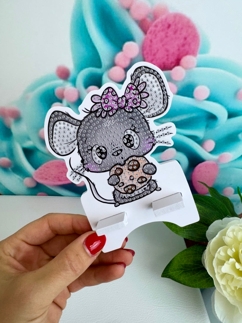 Diamond Painting Schnubbi Handy-Base "Keksmaus" 10x14cm (B001)