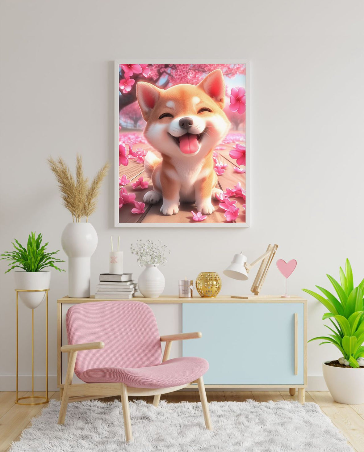 Diamond Painting Bild Hund "Quinny" von AI-Artist Bex.ai 40x50cm (inkl. Fairy Stones)