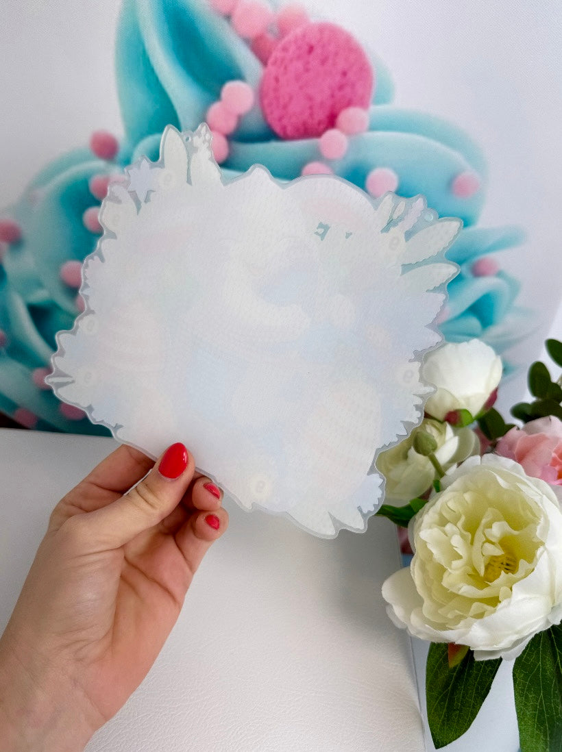 Diamond Painting Oster Anhänger "Hasenspaß" 19,0x19,0cm (AH501)