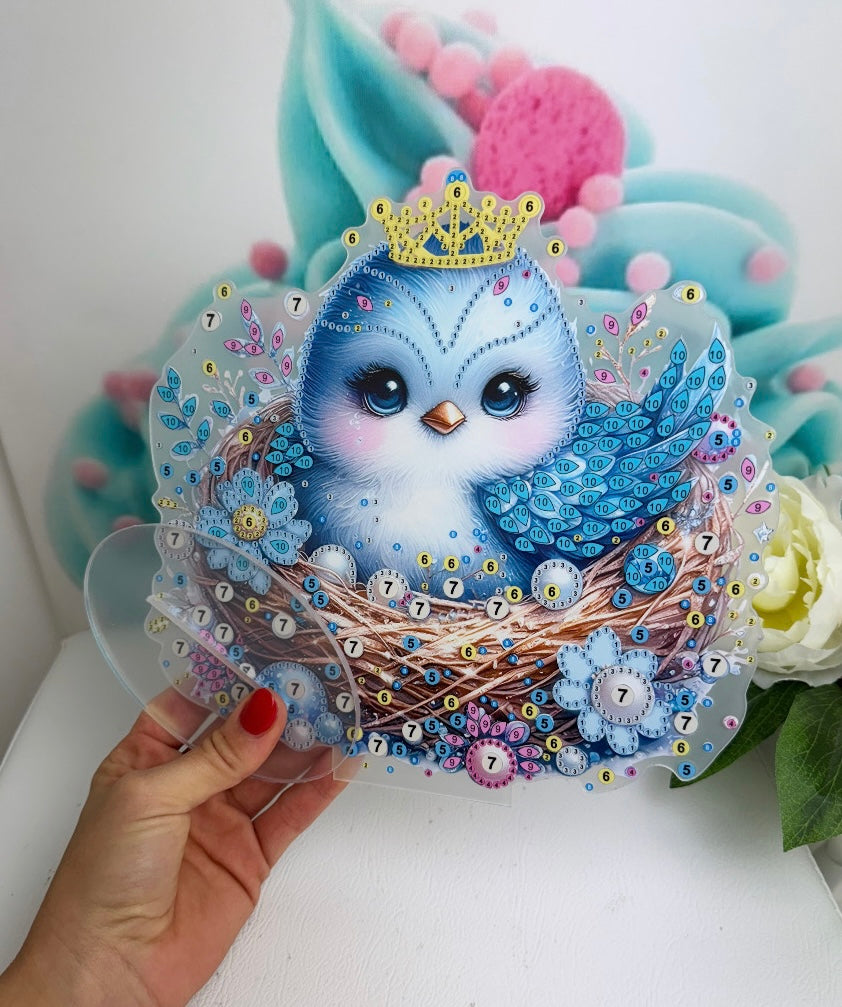 *VORVERKAUF! Diamond Painting Aufsteller Vögelchen "Loki" 22x24cm