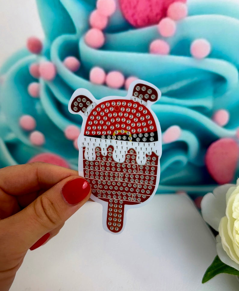 Diamond Painting X-MAS Geschenkanhänger "Eis am Stiel" 10Stk.