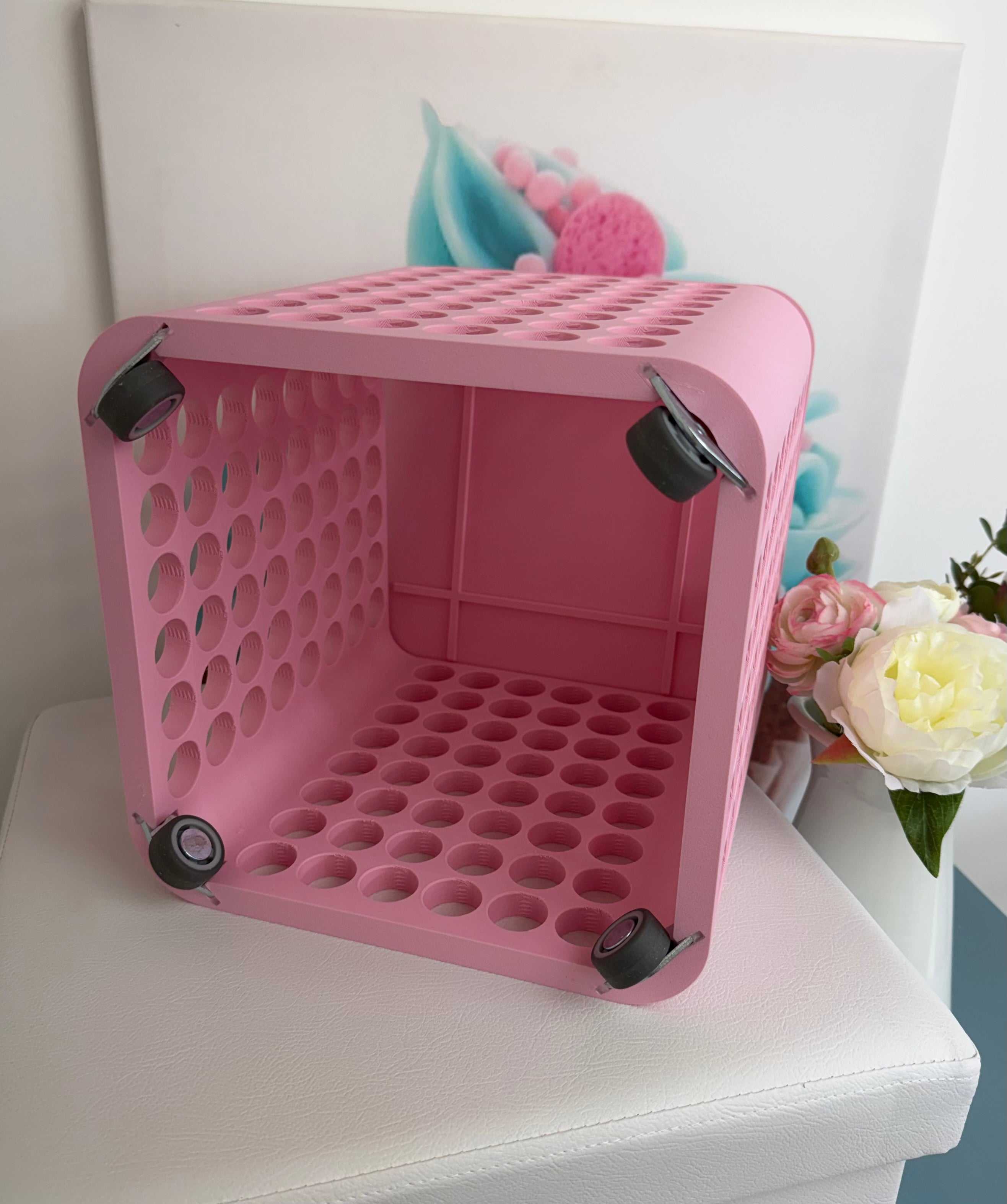 Diamond Painting "Diamond Wall Drehturm" 2.0 Steinchenturm (für 192 Dosen) - 3D-Druck (rosa) NEU