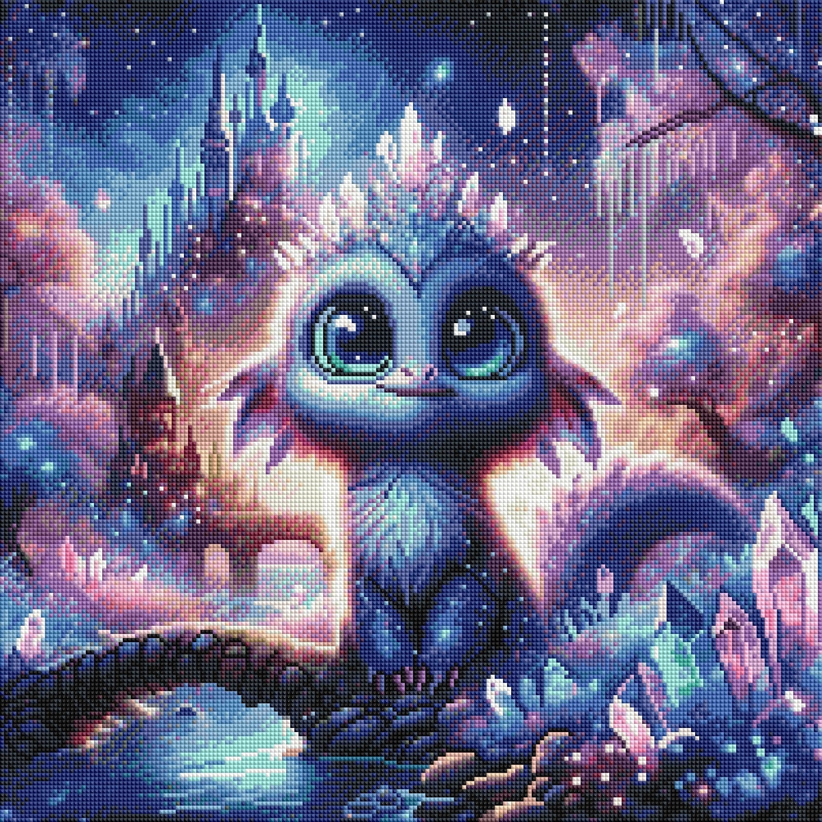 Diamond Painting Bild "Drache Duke" von AI-Artist Lexxy.ai 50x50cm (Full Strass) TSS-825