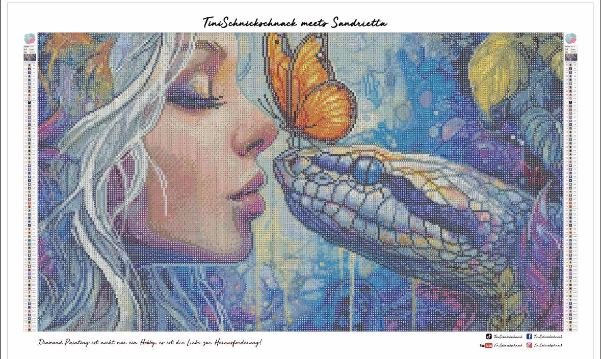 Diamond Painting Bild „Magische Begegnung“ von AI-Artist Sandrietta_ai (inkl. Feenstaub) 40x70cm TSS-717