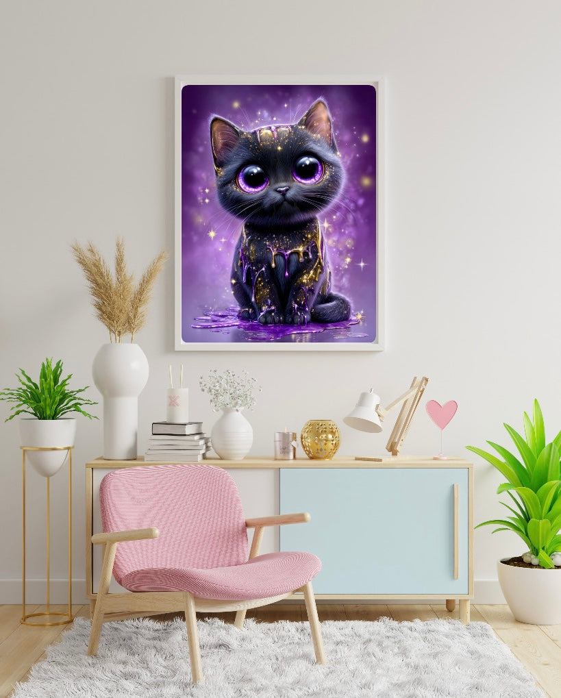 Diamond Painting Bild "Kater Gizmo" von AI-Artist Sandrietta_ai (inkl. Feenstaub) 30x40cm TSS-859