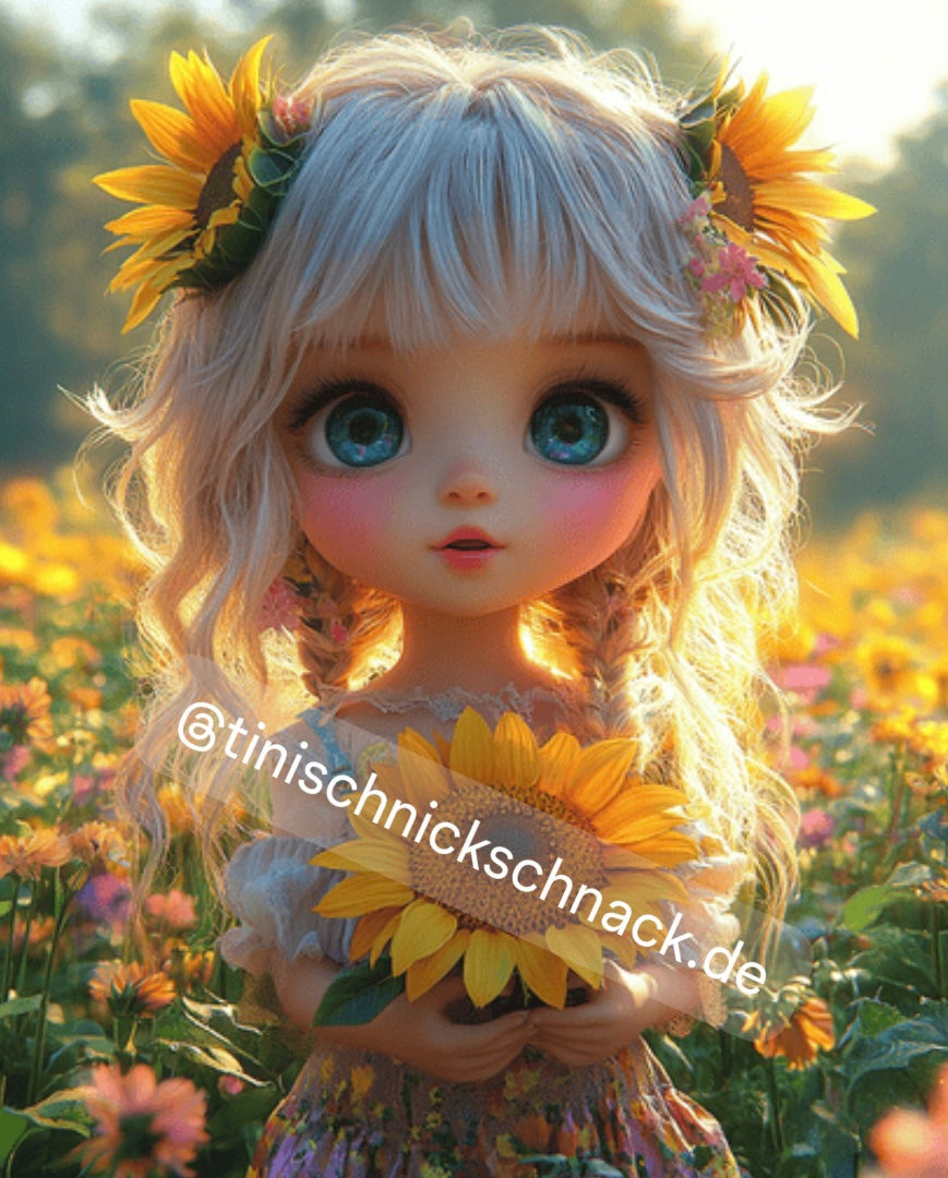 Diamond Painting Bild Mädchen "Magarete" von AI-Artist Bex.ai 40x50cm (inkl. Metallic Stones) TSS-538