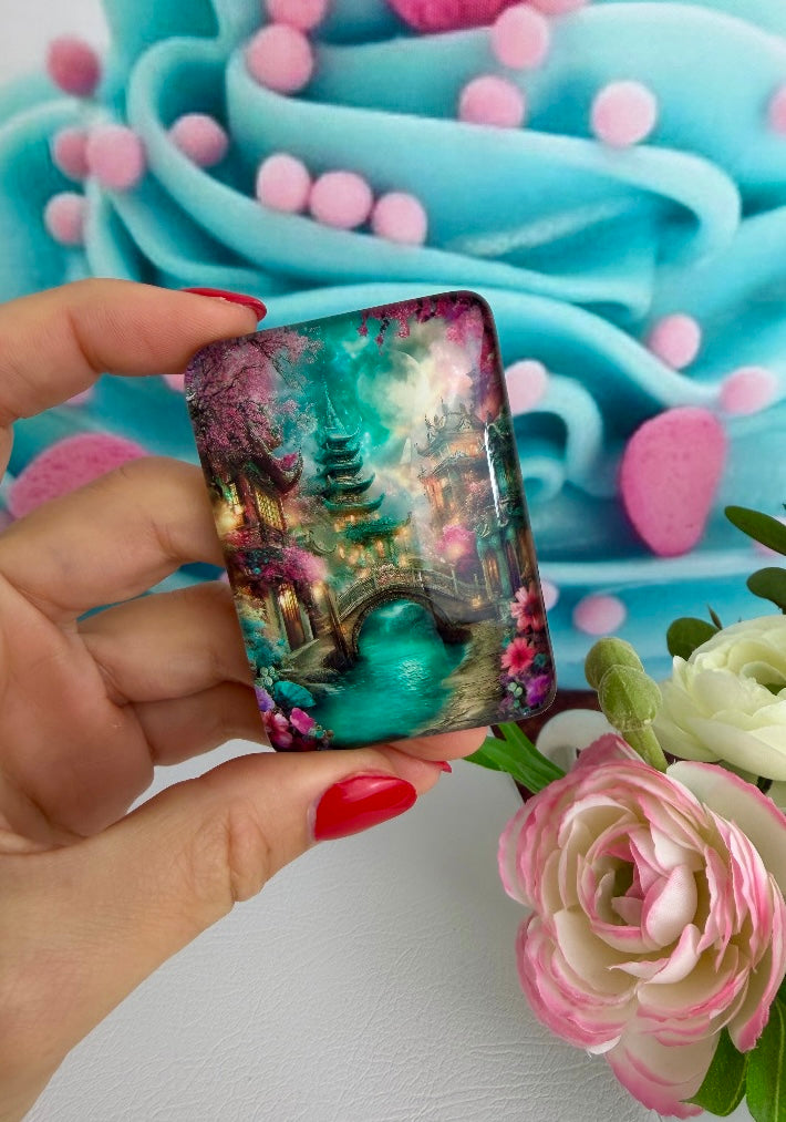 Diamond Painting Cover Minder "Tempel der ewigen Kirschblüte" (CM)