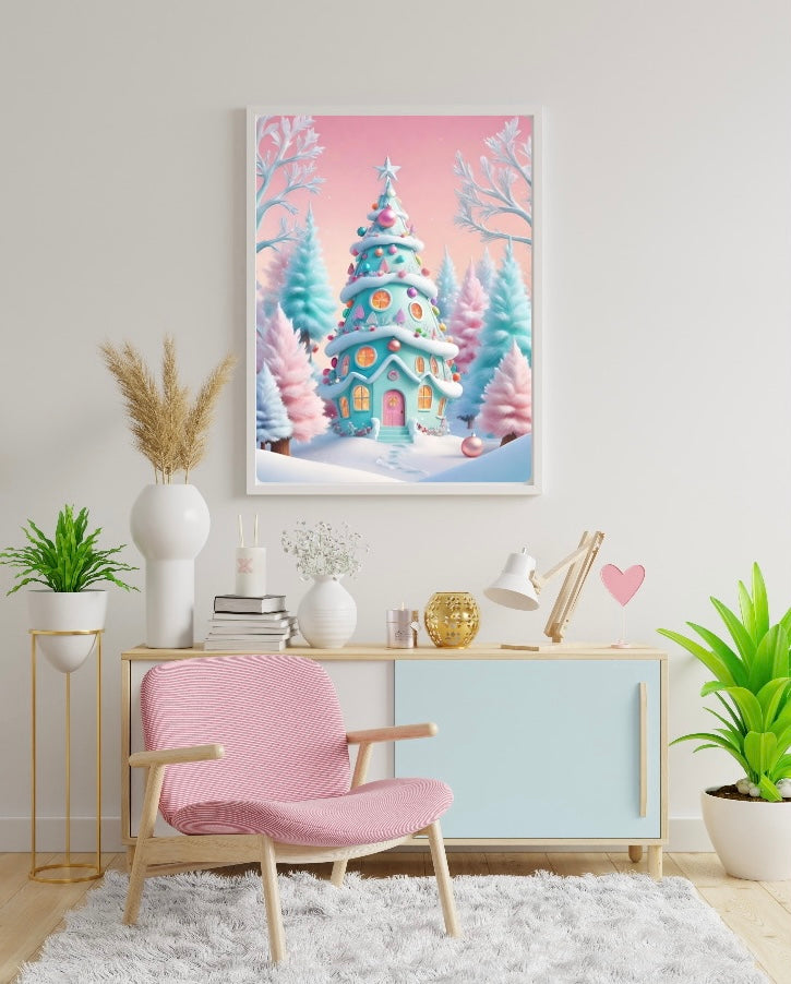 Diamond Painting TiniSchnickschnack Bild "Zuckerschneehäuschen" 30x40cm