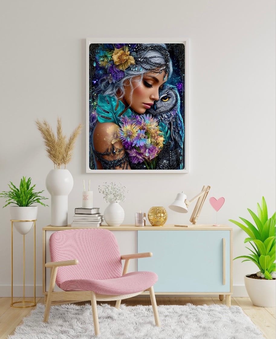 Diamond Painting XL Bild "Das Erwachen der Nacht" von AI-Artist Sandrietta_ai (Sondersteine Special) 60x80cm TSS-800