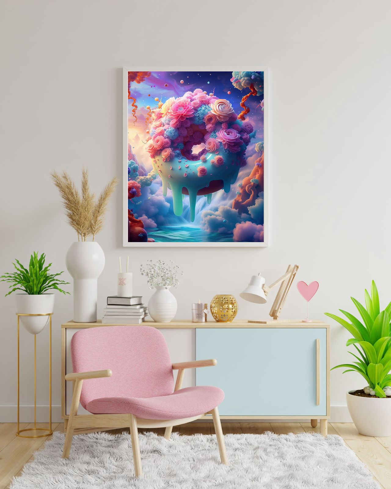 Diamond Painting Bild "Donut in Heaven" von AI-Artist Bex.ai 40x50cm (inkl. Fairy Dust) TSS-277