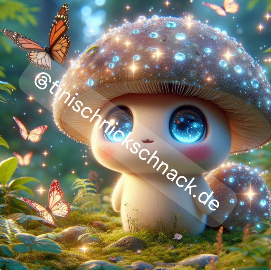 Diamond Painting Bild Pilz "Lenny" von AI-Artist Lexxy.ai 50x50cm (inkl. Feenstaub) TSS-566