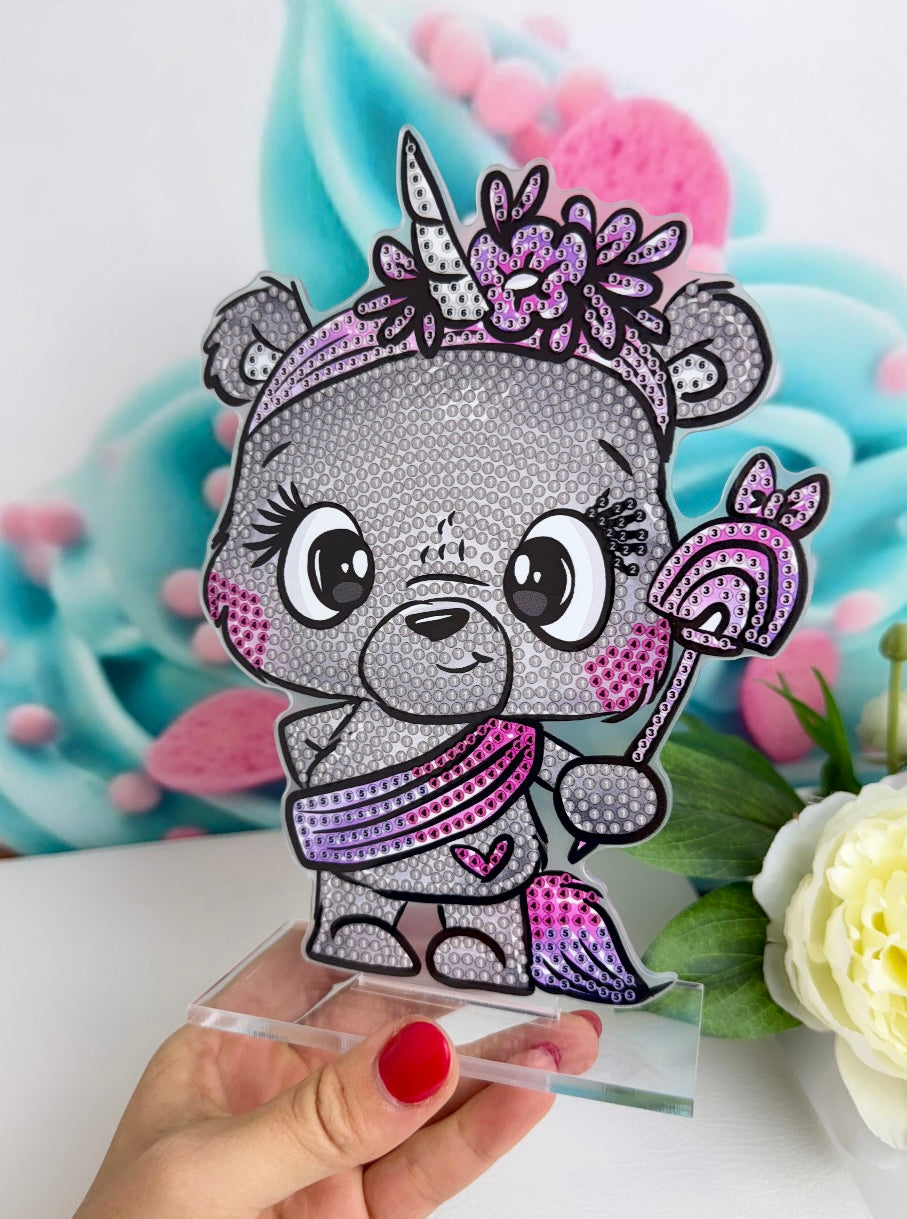 Diamond Painting Aufsteller Schnubbi "Bärchen" 15x20cm