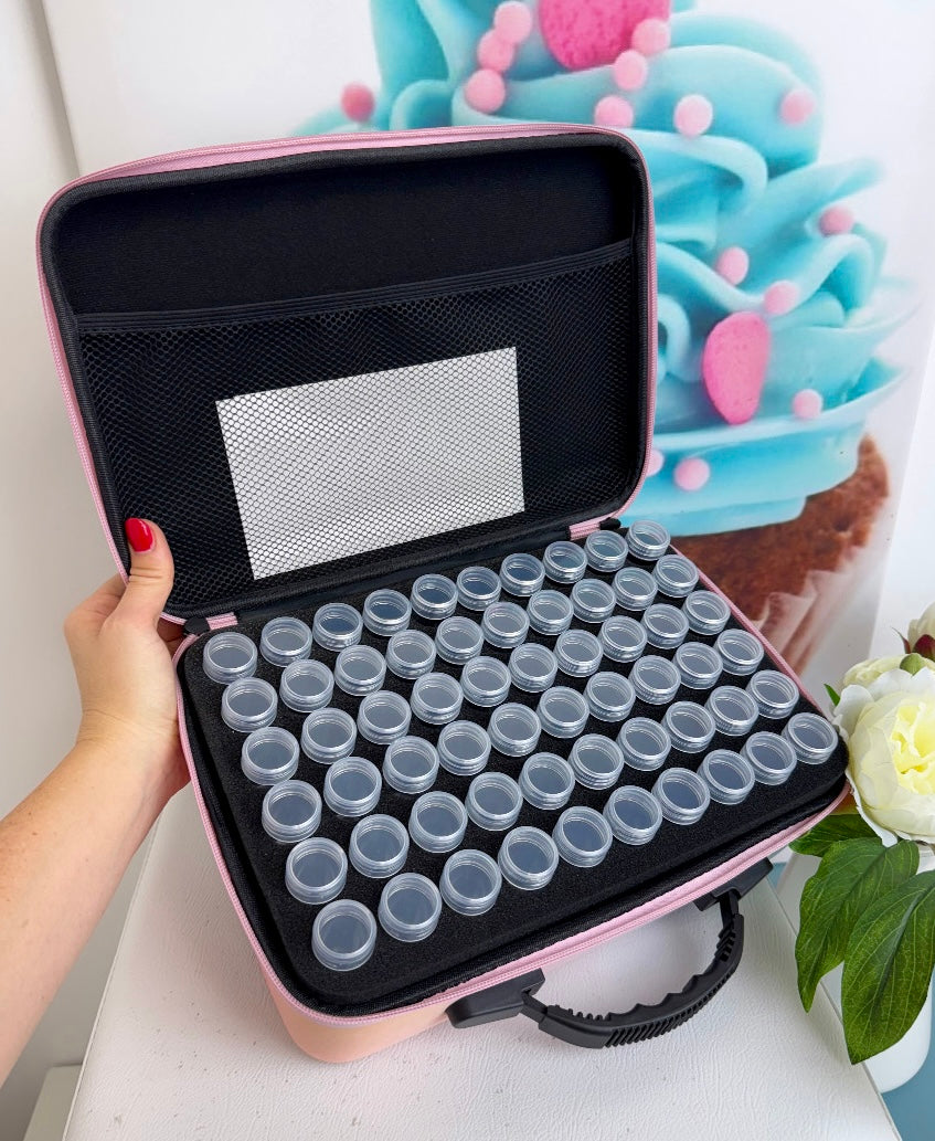 Diamond Painting PUMMELEINHORN Koffer für Steine - 120 Aufbewahrungsdosen