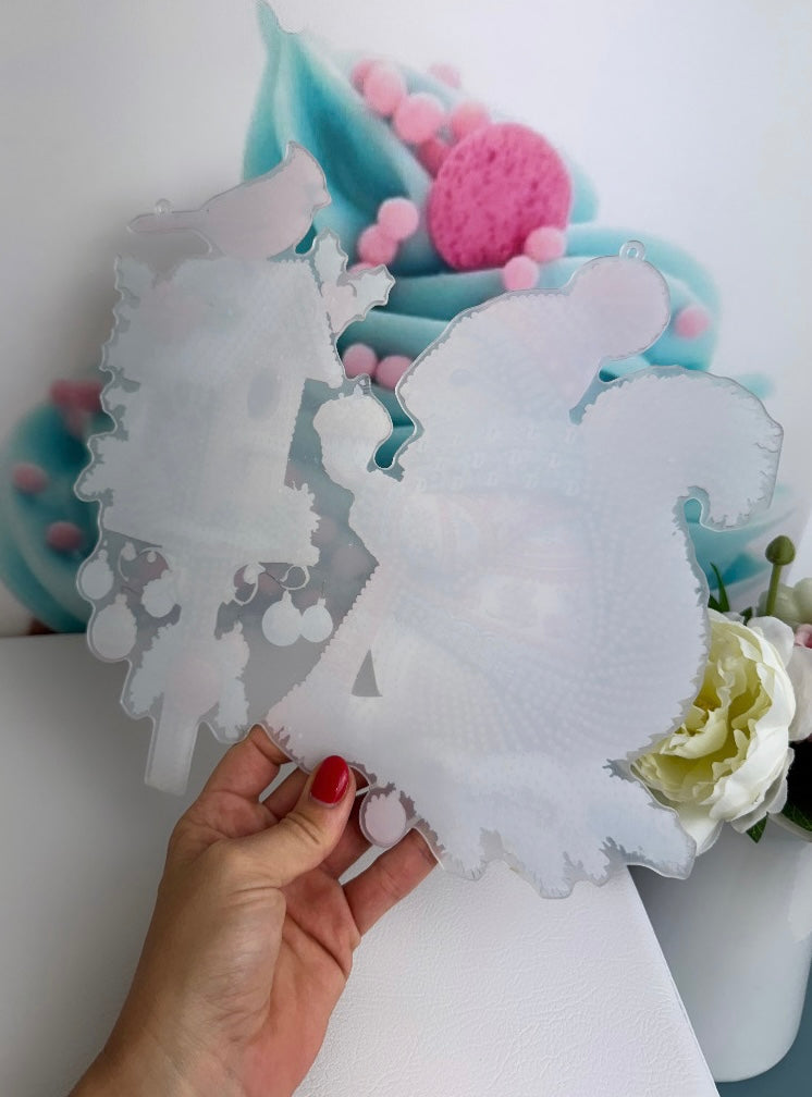 Diamond Painting XMAS Anhänger "Eichhörnchen" 23x24cm (AH226)