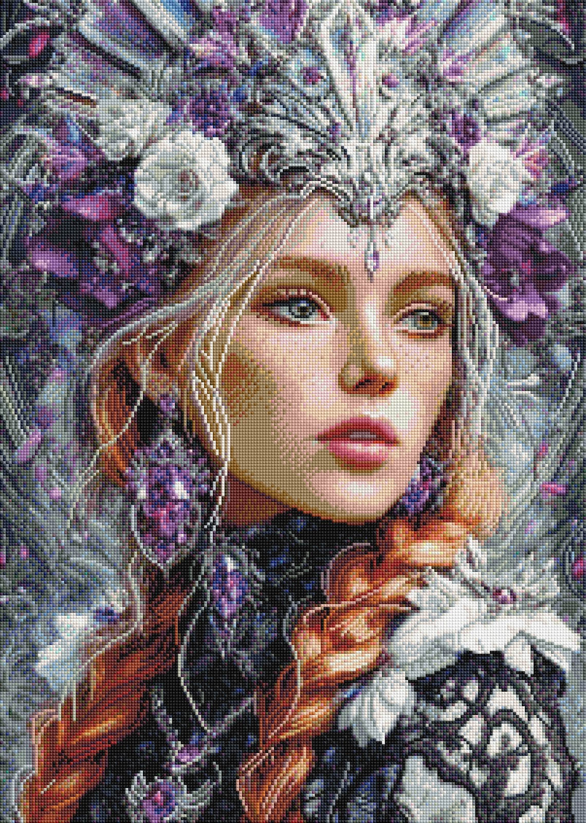 Diamond Painting Bild "Amaras Krönung" von AI-Artist Sandrietta_ai (Full Strass) 50x70cm TSS-898