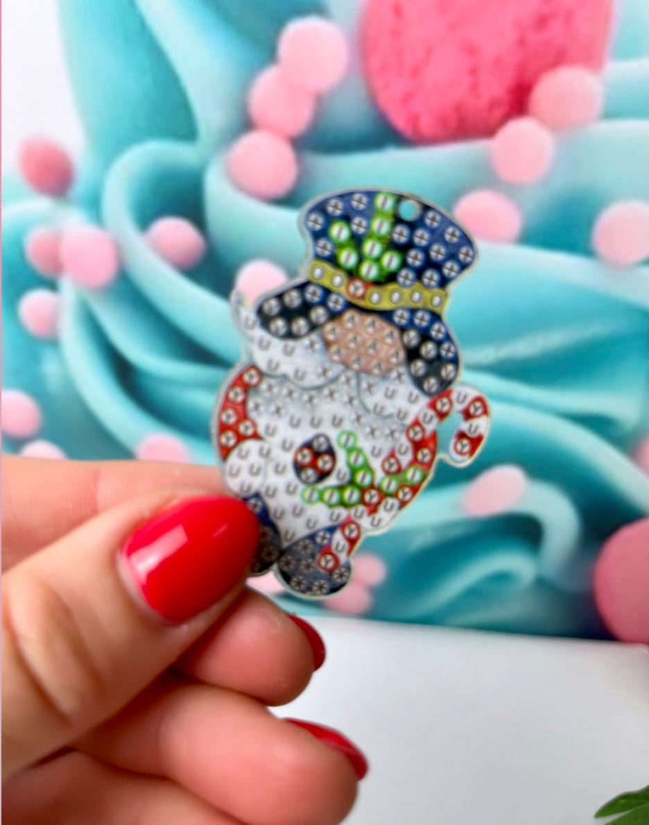 Diamond Painting Schlüsselanhänger "Xmas-Mini-Wichtel" 12 Stück Anhänger AH93