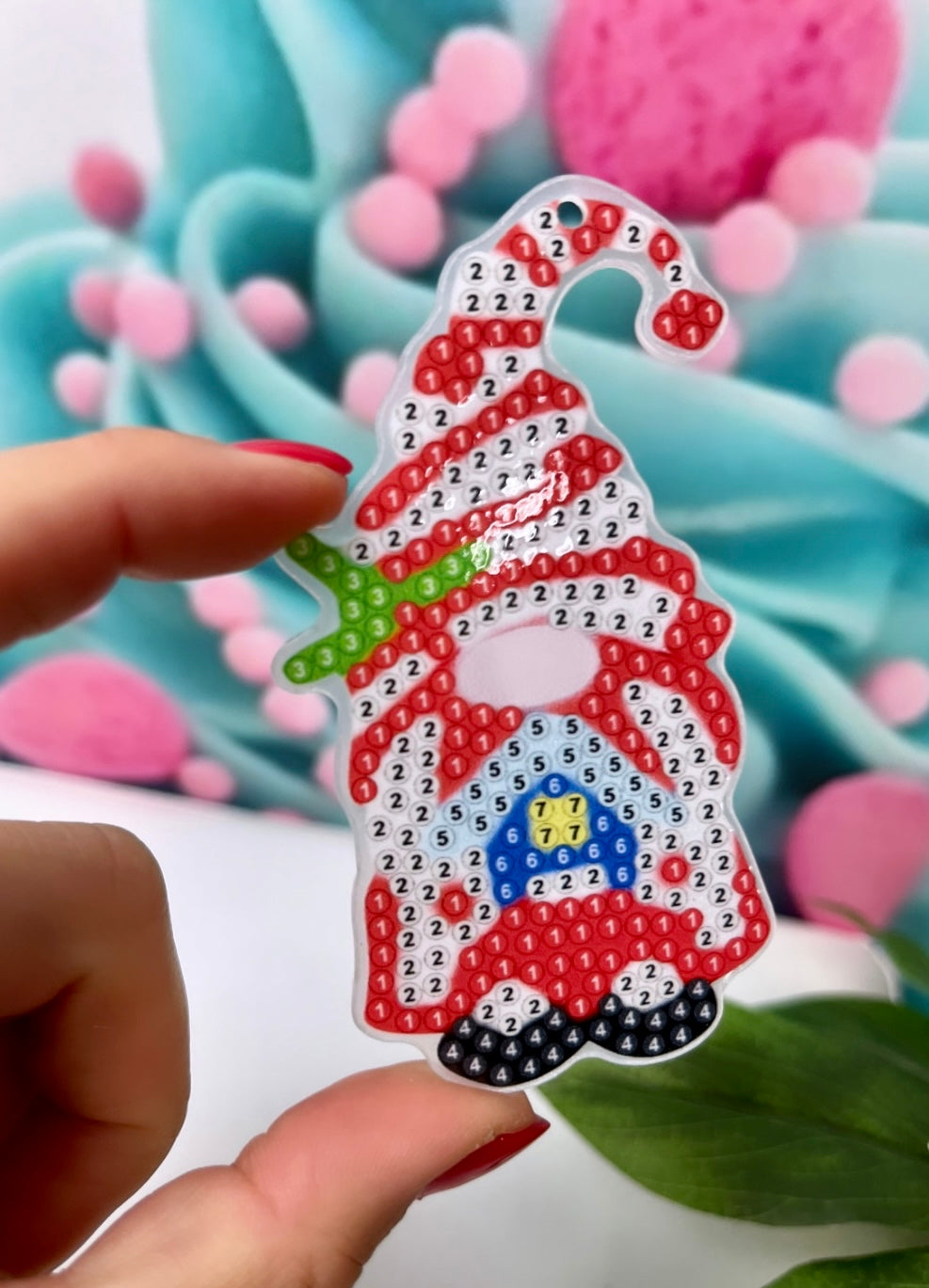Diamond Painting Lesezeichen "Xmas-Wichtel" 6 Stück Anhänger Bookmark (B815)