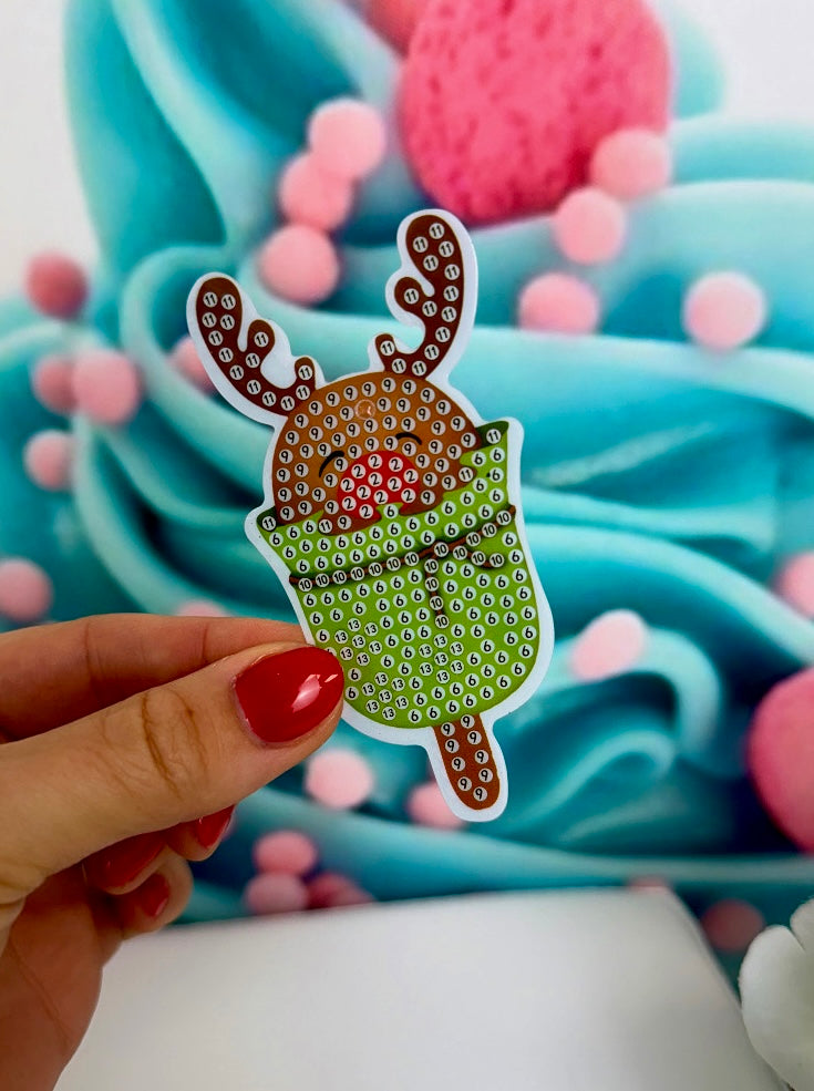 Diamond Painting X-MAS Geschenkanhänger "Eis am Stiel" 10Stk.