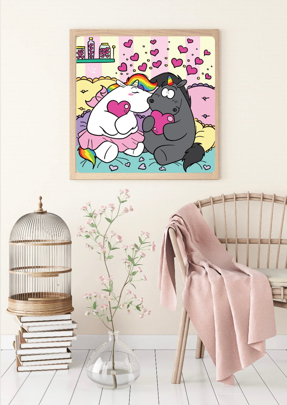 Diamond Painting Bild "Happy Together" von Pummeleinhorn 50x50cm (inkl. Feenstaub) TSS-805