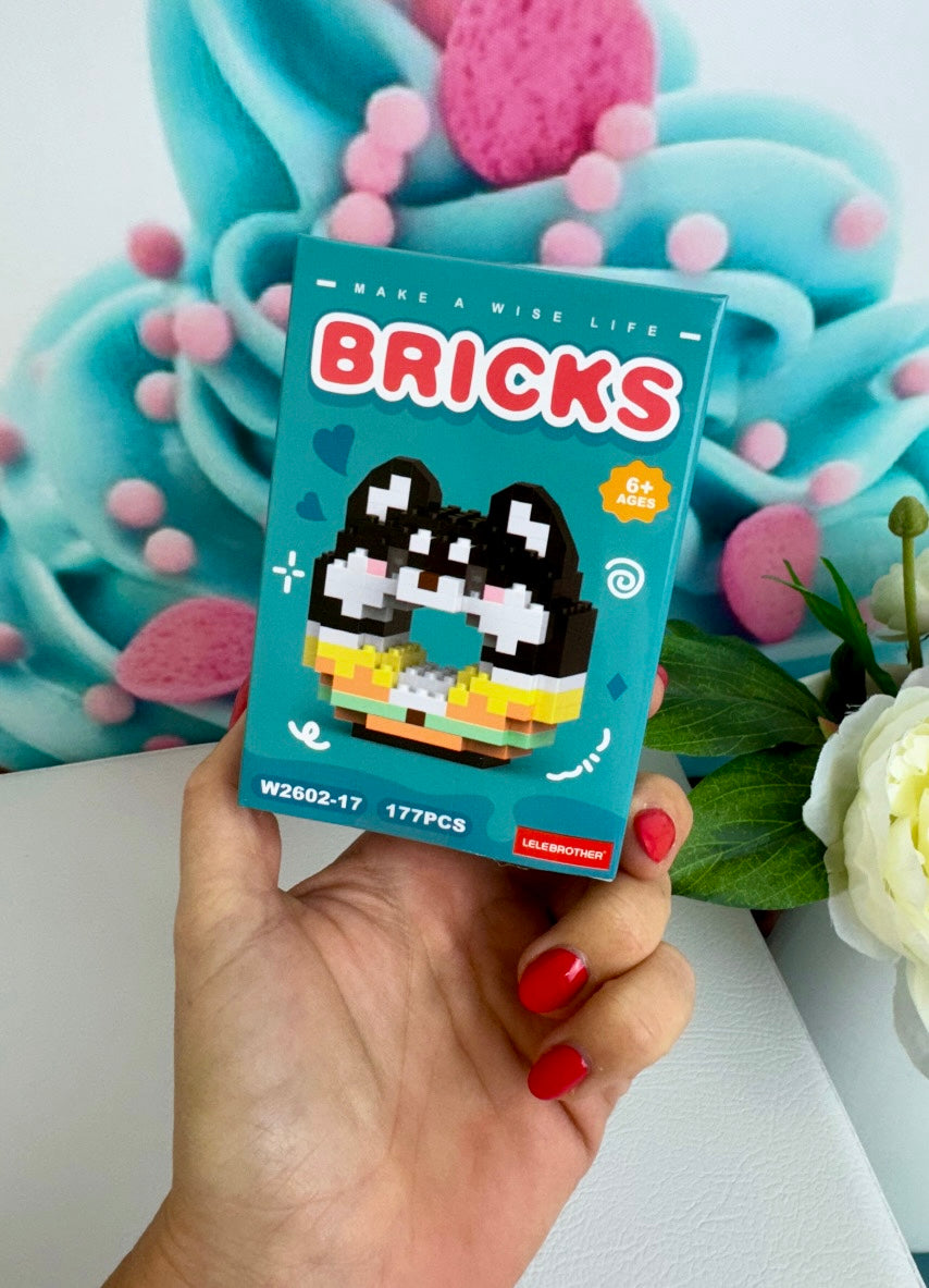 Mini Building Blocks - "Donut Cat" - Klemmbausteine (1Set)