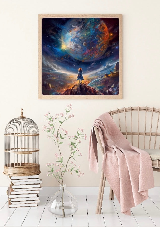 Diamond Painting Bild "Weltall" von AI-Artist Sandrietta_ai 50x50cm (inkl. AB Farben)