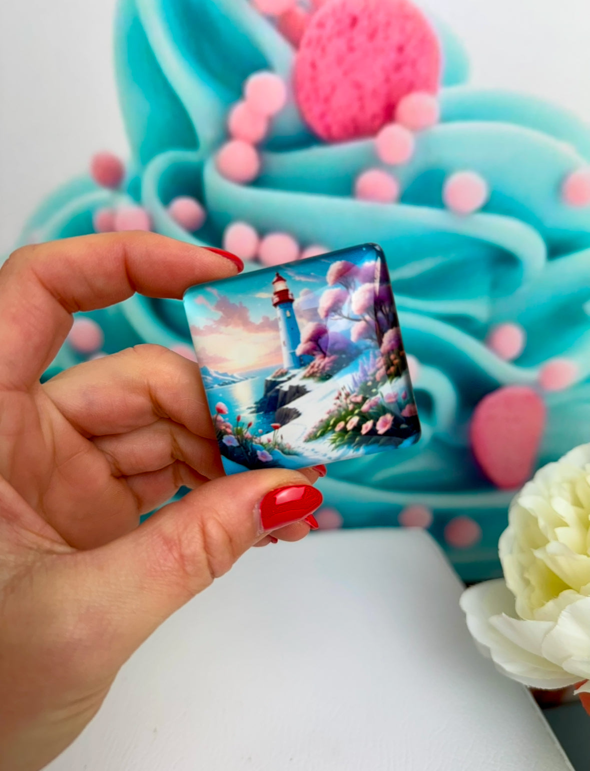 *VORVERKAUF! Diamond Painting Cover Minder "Wintermärchen im Frühling" (CM)