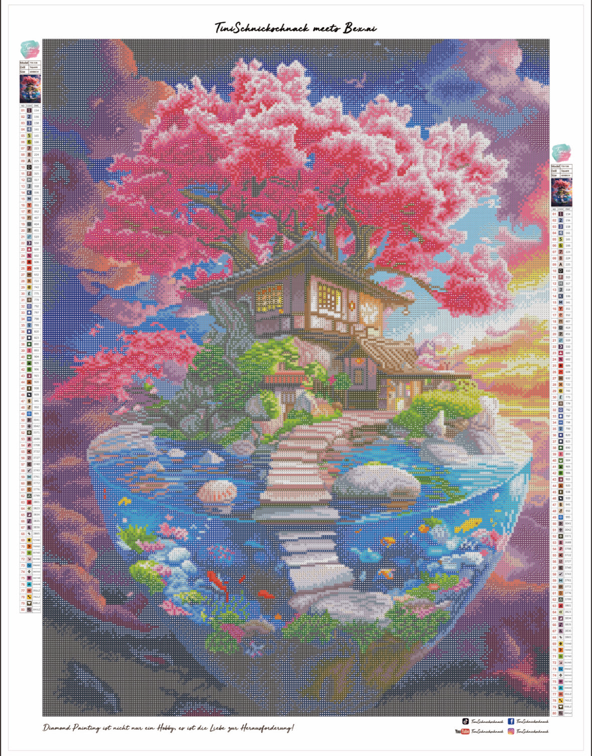 Diamond Painting Bild "Blossom Tree" von AI-Artist Bex.ai 60x80cm (inkl. Strass) TSS-536