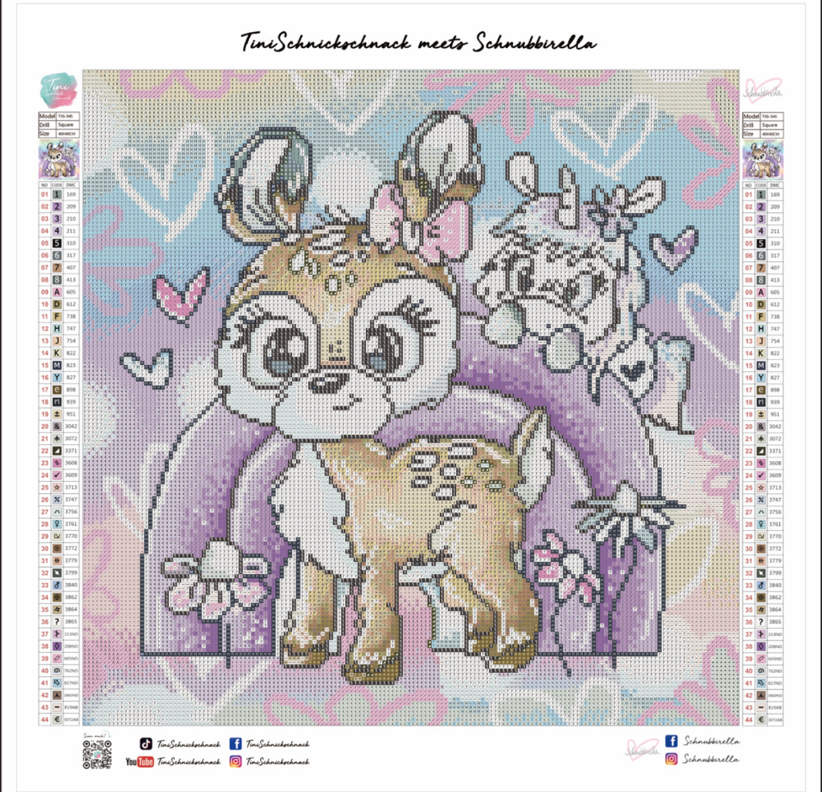 Diamond Painting Bild "Schnubbi-Rehlein" von Schnubbirella 40x40cm (inkl. Fairy Dust) TSS-545