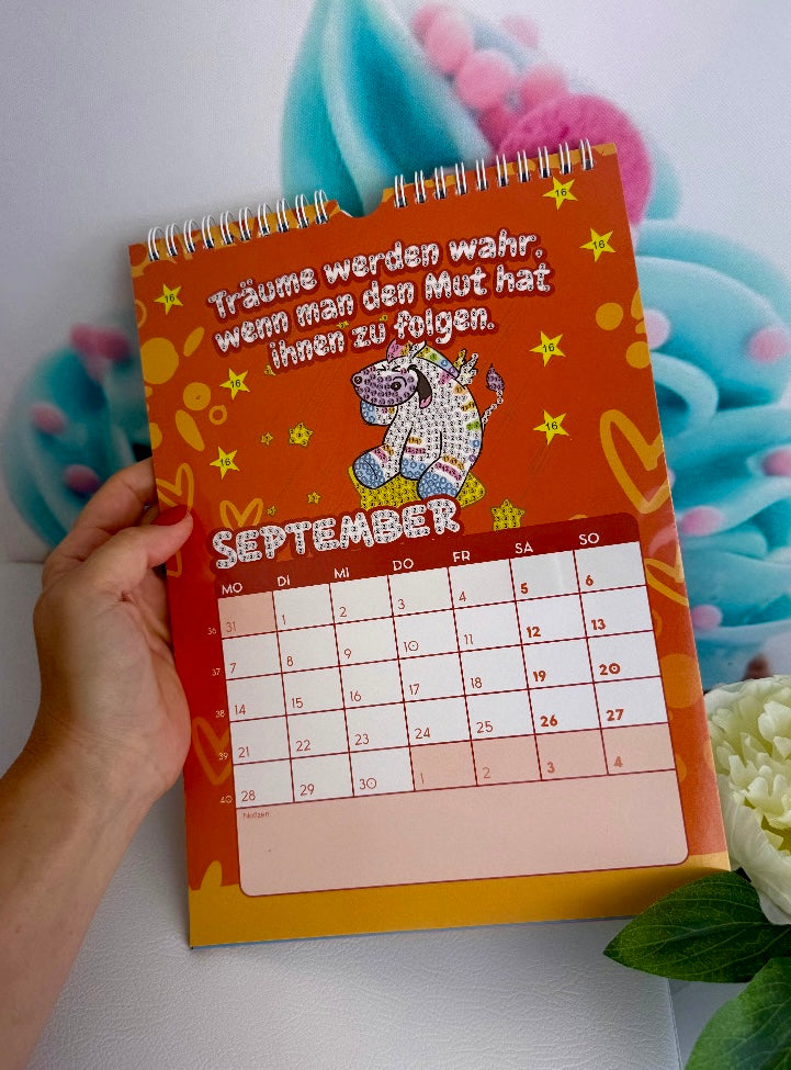 Diamond Painting Wandkalender "Pummeleinhorn" Kalender 2026
