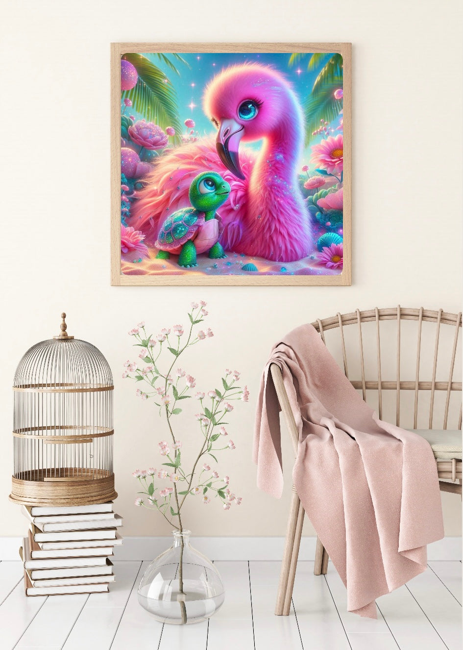 VORVERKAUF! Diamond Painting Bild "Summer-Friends" von AI-Artist Lexxy.ai 50x50cm (inkl. Feenstaub) TSS-758