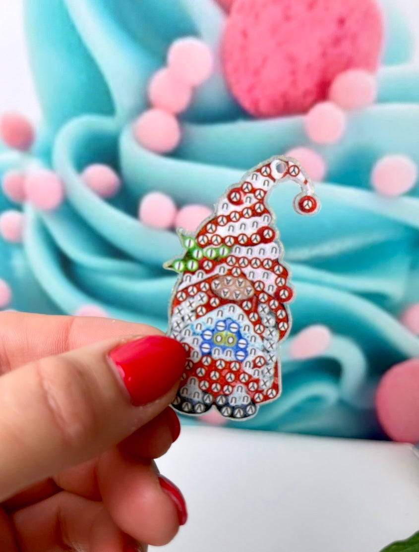 Diamond Painting Schlüsselanhänger "Xmas-Mini-Wichtel" 12 Stück Anhänger AH93