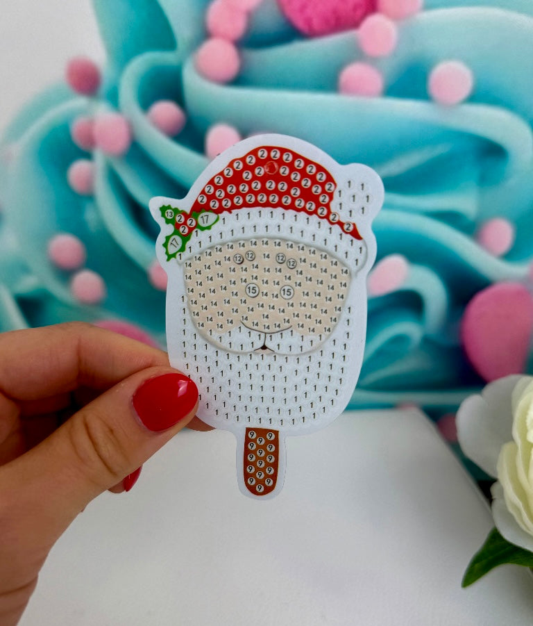 Diamond Painting X-MAS Geschenkanhänger "Eis am Stiel" 10Stk.