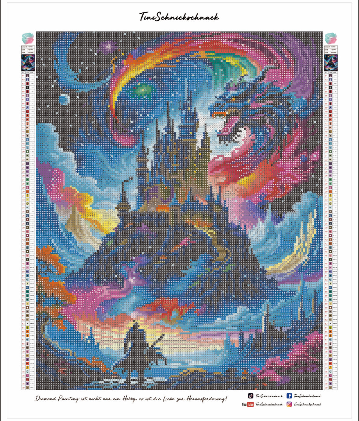 Diamond Painting Bild "Burgwächter" 40x50cm (inkl. Strass) TSS-568