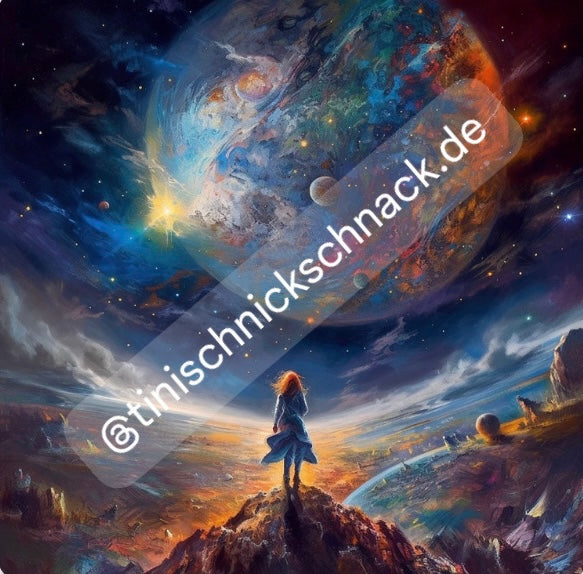 Diamond Painting Bild "Weltall" von AI-Artist Sandrietta_ai 50x50cm (inkl. AB Farben)