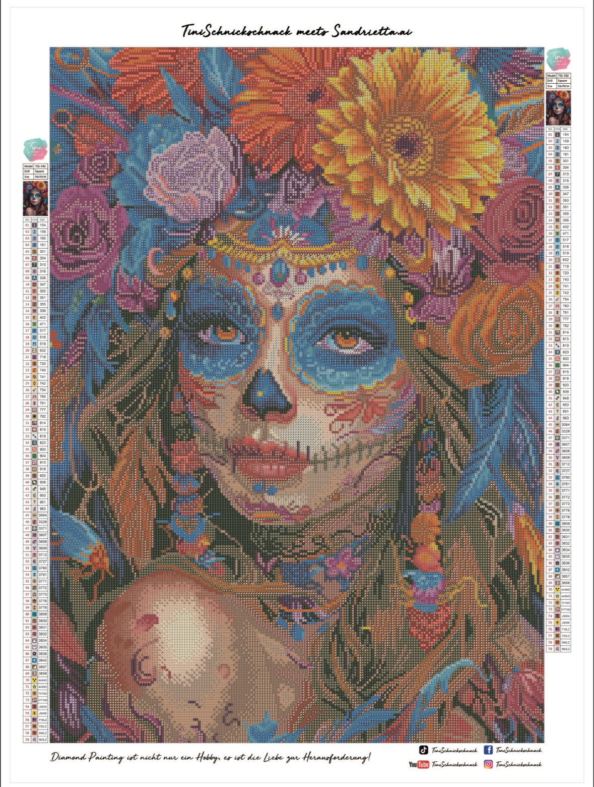 Diamond Painting Bild "Esperanza" von AI-Artist Sandrietta_ai (inkl. Feenstaub) 50x70cm TSS-592