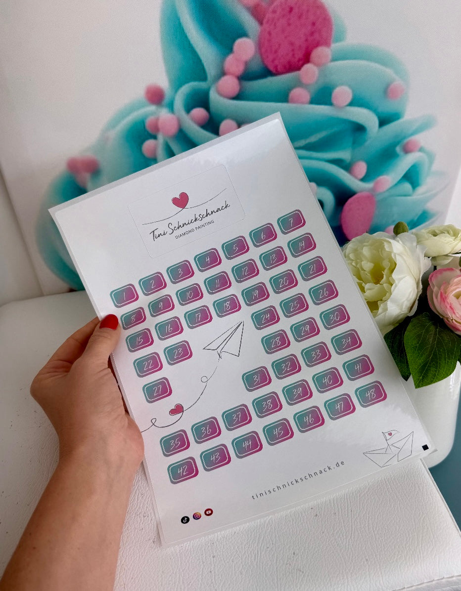 Diamond Painting "Zahlensticker"( für eckige Dosen) NEU