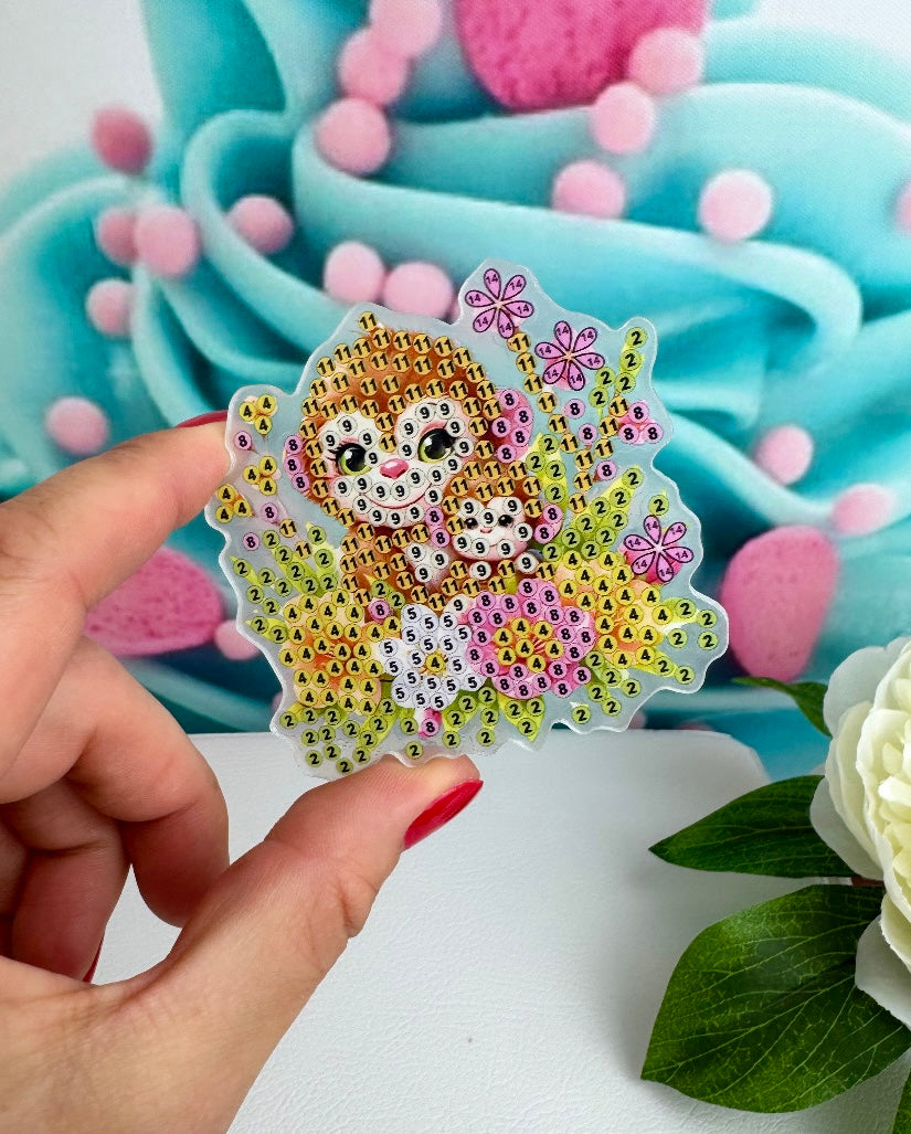 Diamond Painting Magnete "Flower Animals" 6Stk (M911)