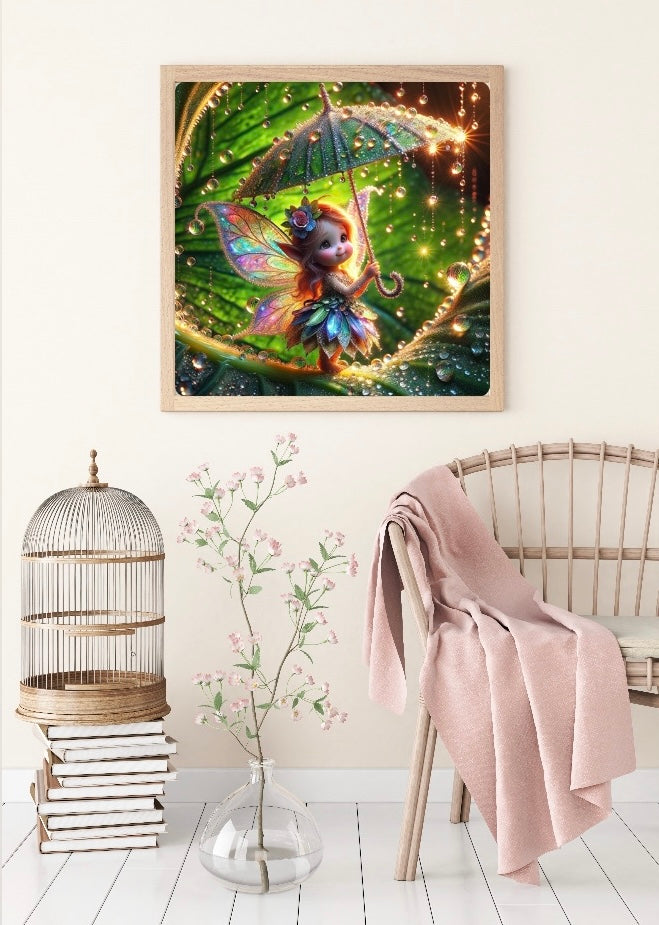 Diamond Painting Bild "Elfe Mira" von AI-Artist Sandrietta_ai (90 Farben) 70x70cm TSS-373
