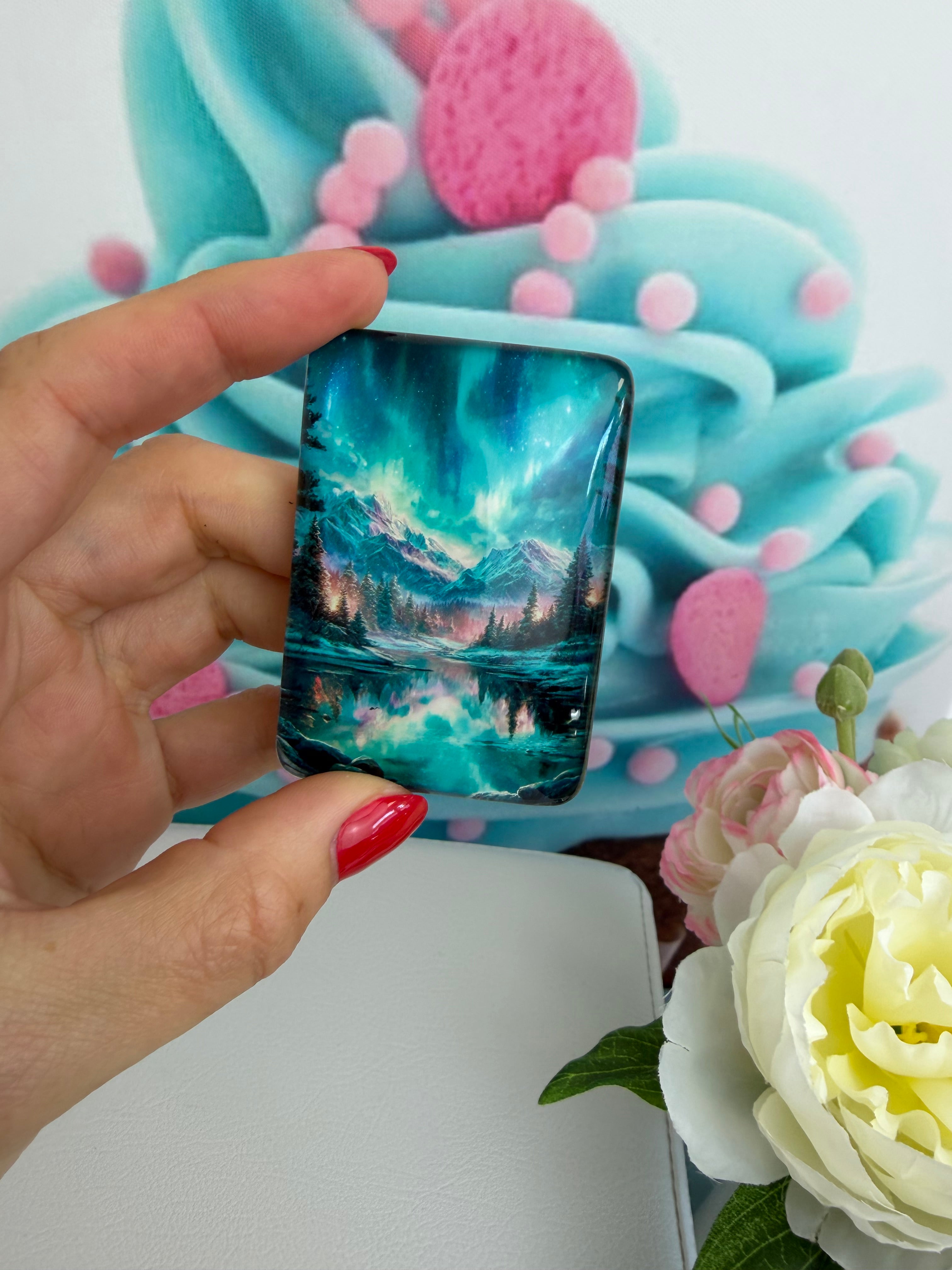 Diamond Painting Coverminder "Polarlichter über den Bergen" (CM)