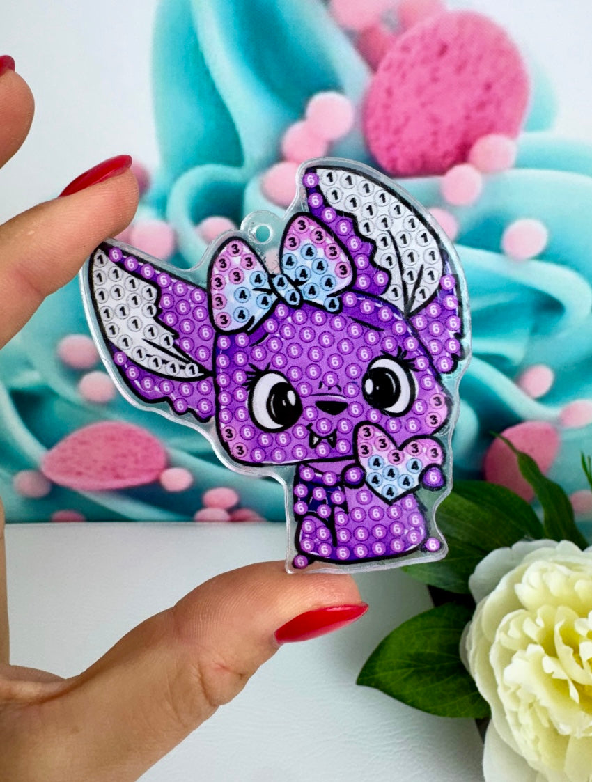 Diamond Painting Schlüsselanhänger "Sommer-Schnubbis" 8 Stück Anhänger (Set)