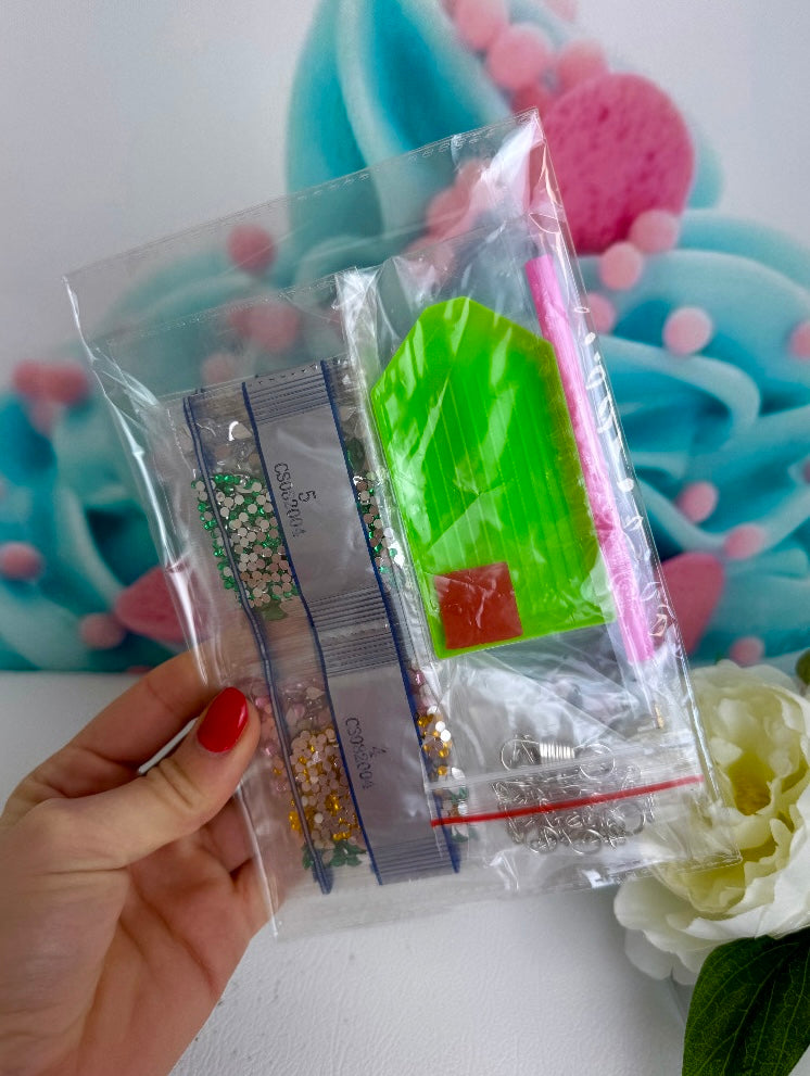 Diamond Painting Anhänger Einhorn "Rosi" 20x25cm