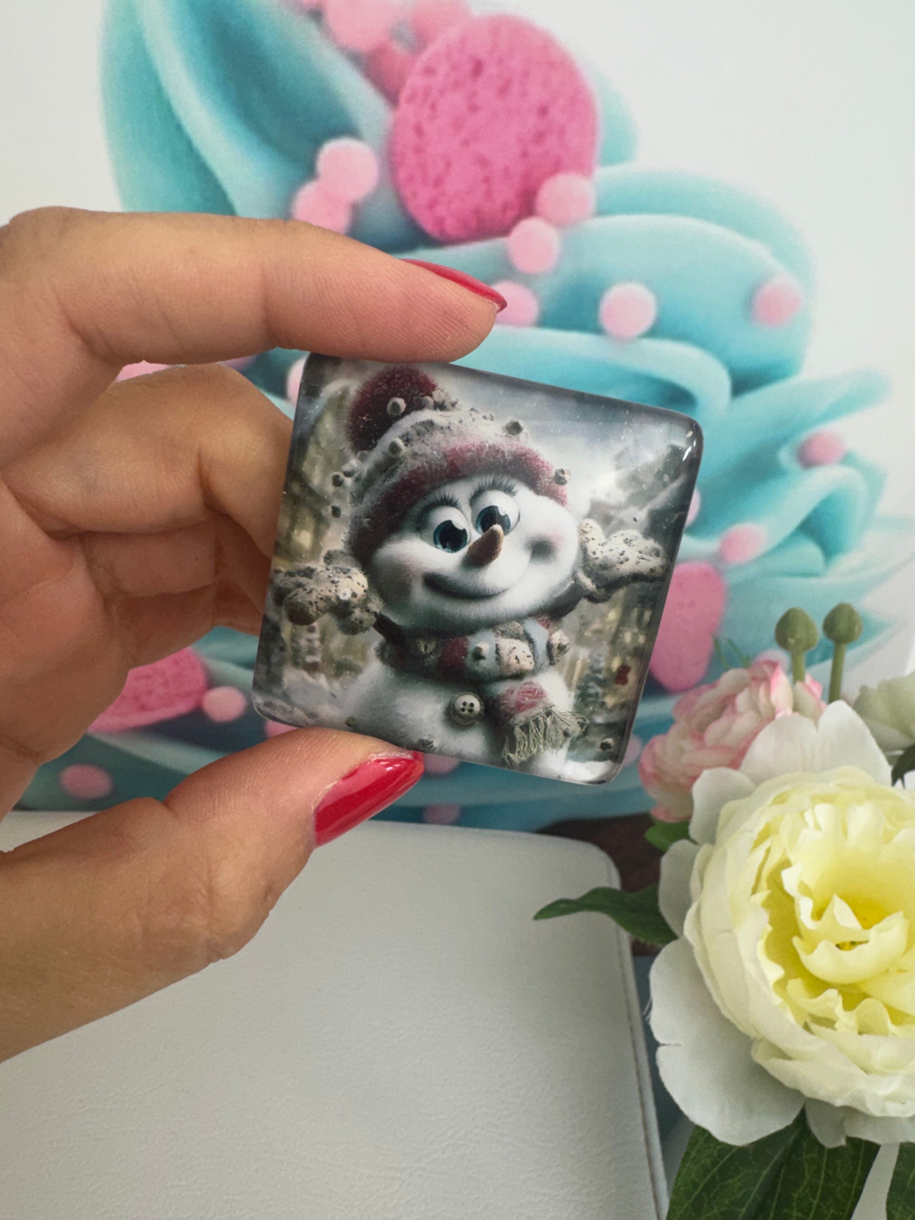 Diamond Painting Cover Minder "Schneemann Snowi`s Wintercharme" (CM)
