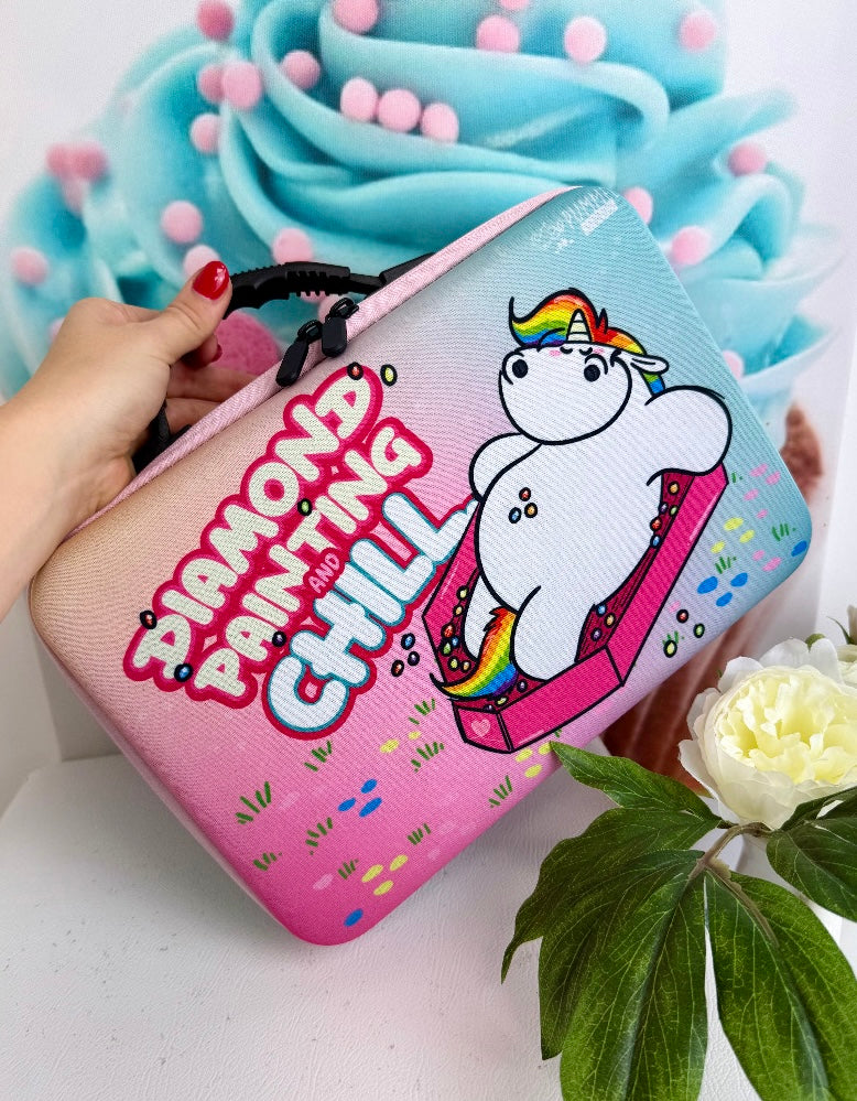 Diamond Painting PUMMELEINHORN Koffer für Steine - 120 Aufbewahrungsdosen