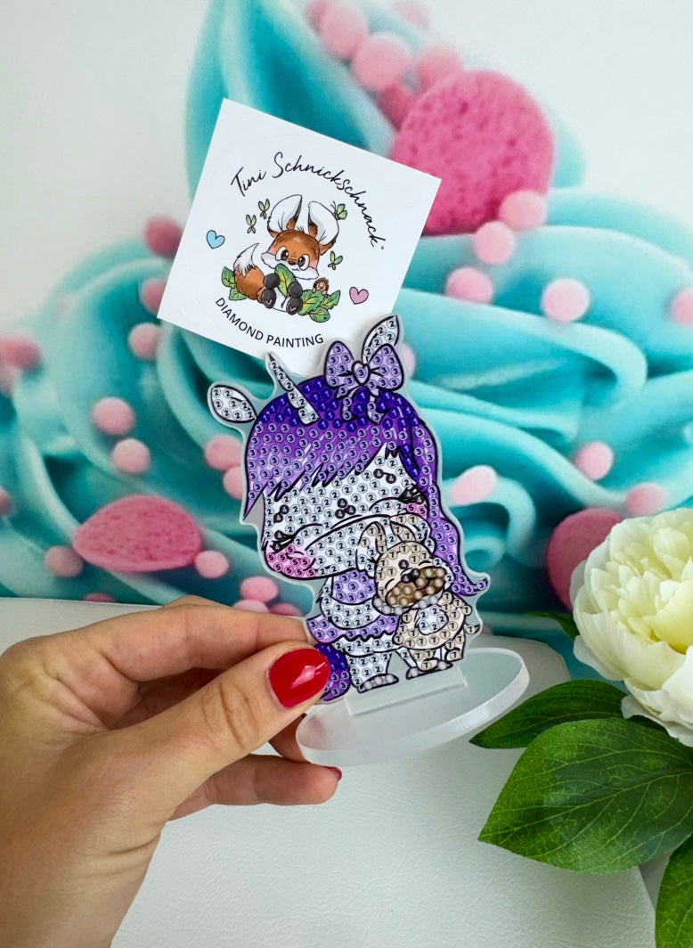 Diamond Painting Schnubbirella Fotohalter / Tischaufsteller Schnubbi "Kuscheleinhorn" 6x10cm (FH602)