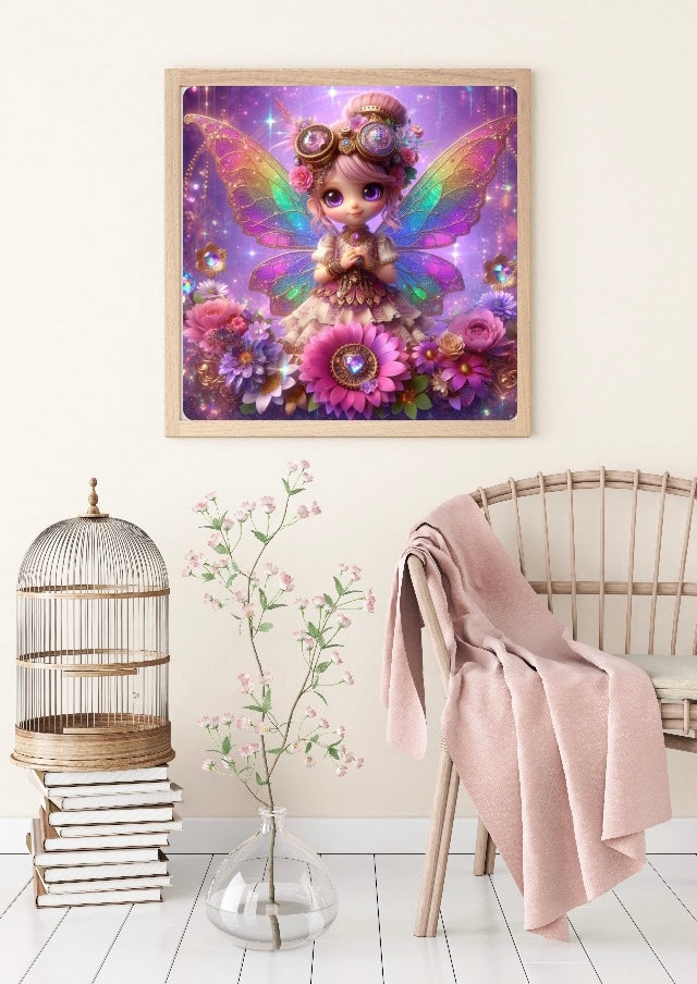 Diamond Painting Bild "Steampunk Fairy" von AI-Artist Lexxy.Ai 60x60cm (inkl. Fairy Dust) TSS-370