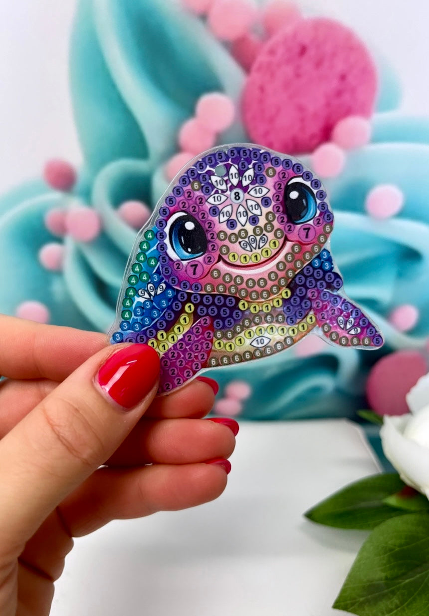 Diamond Painting Schlüsselanhänger "Schildkröten" 5 Stück (AH82)